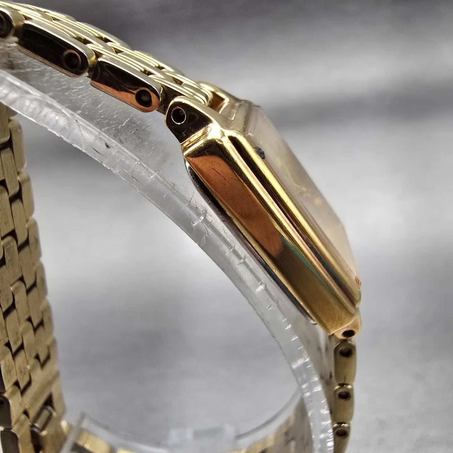 Seiko Watch Women 16mm Champagne Dial Gold Tone Rectangle 1N01-0FH0 New Battery3