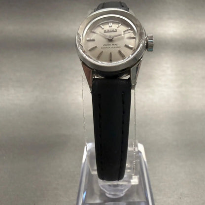 Seiko Queen Watch Women 19mm Silver Dial Silver Tone Round 1020-0010 VTG Works5