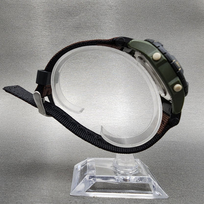 Timex Expedition Watch Men 41mm Brown Dial Green Case Analog Digital T451819
