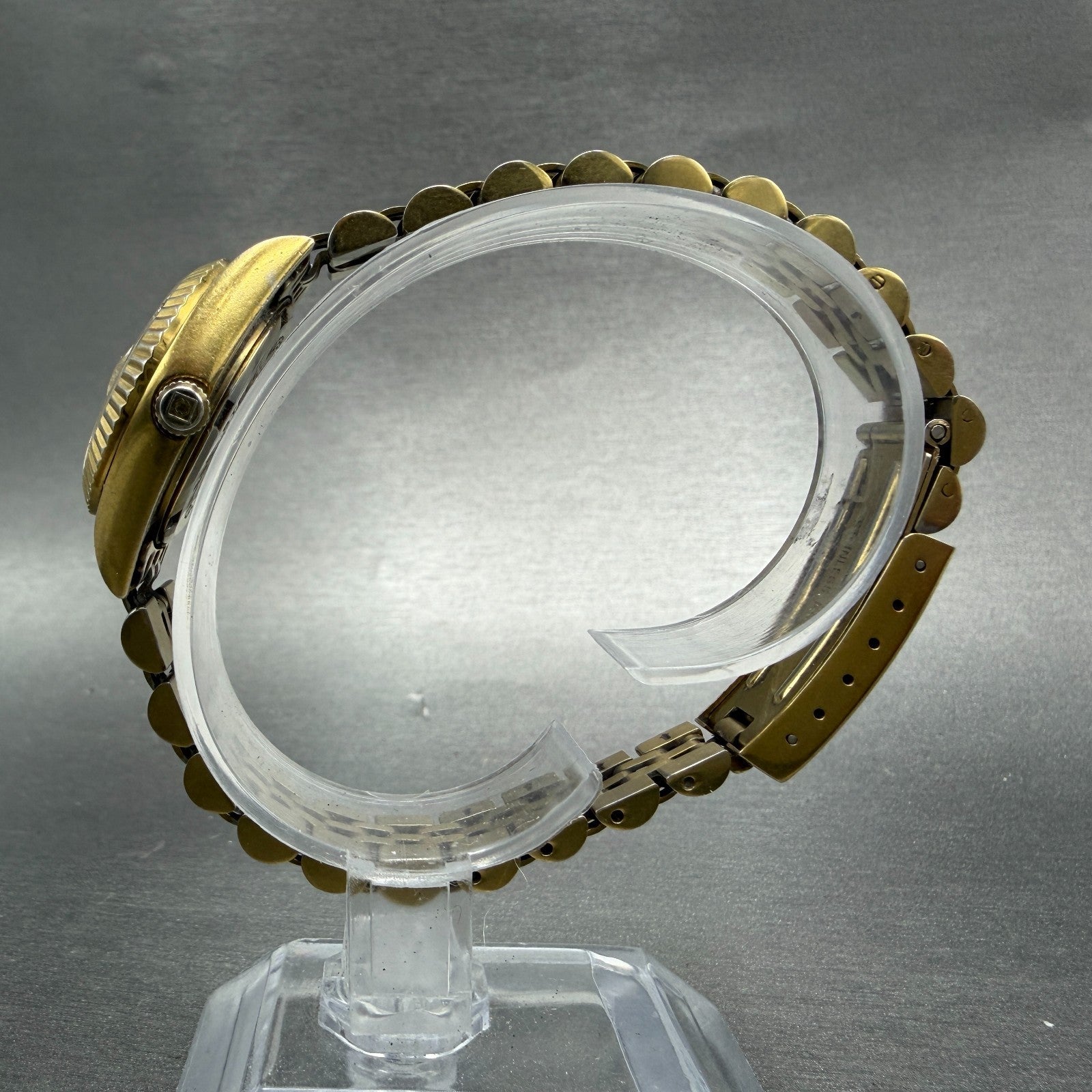 Invicta Watch Women 26mm Gold Dial Gold Tone Date Round New battery ABCD6