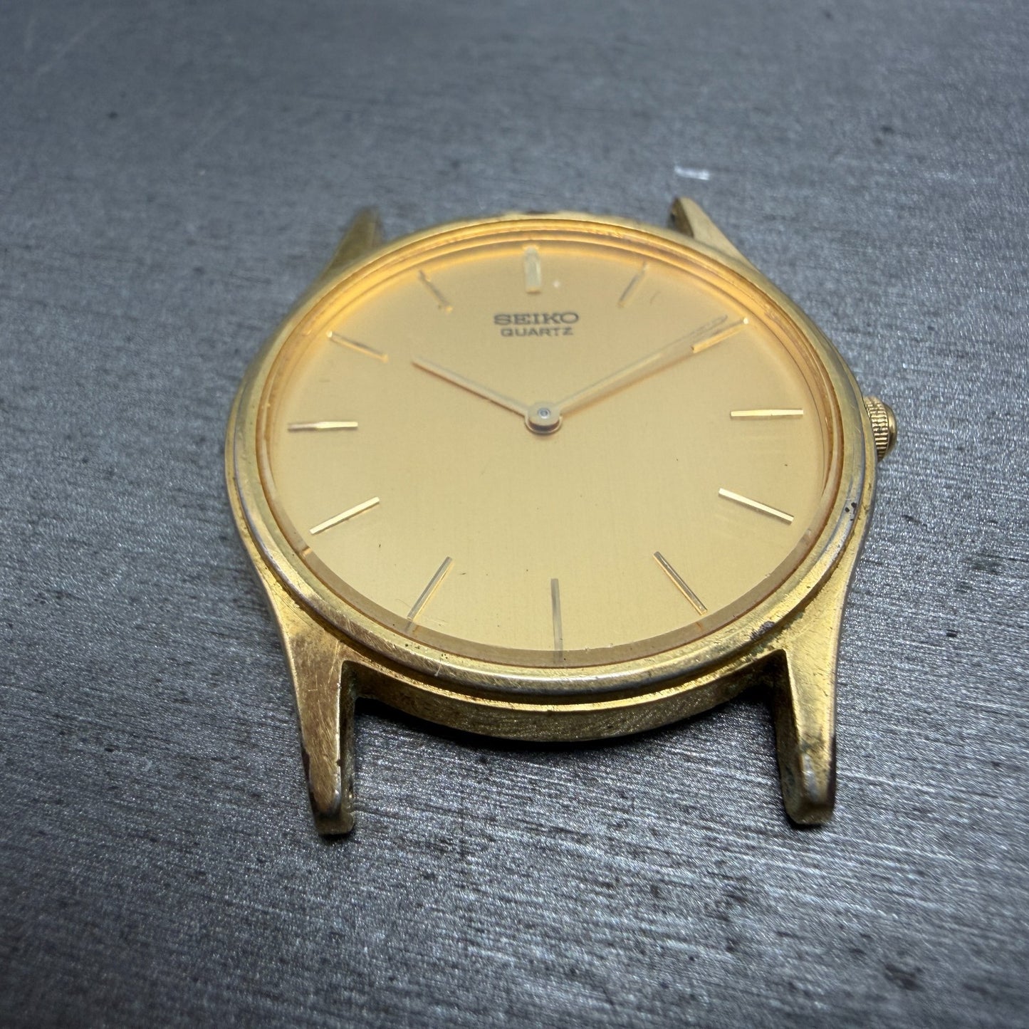 Seiko Watch Men 32mm Champagne Dial Gold Tone READ!!!!! 5Y30-7A71 New Battery2