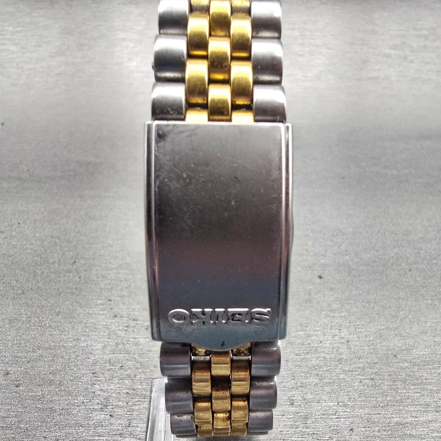 Seiko President Watch Men 36mm Cream Dial Two Tone Daydate 7N43-8111 New Battery9