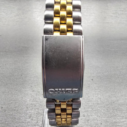 Seiko President Watch Men 36mm Cream Dial Two Tone Daydate 7N43-8111 New Battery9