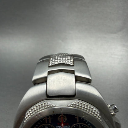 Timex Expedition Chronograph Watch 41mm Blue Dial Silver Tone Date Round New Bat4