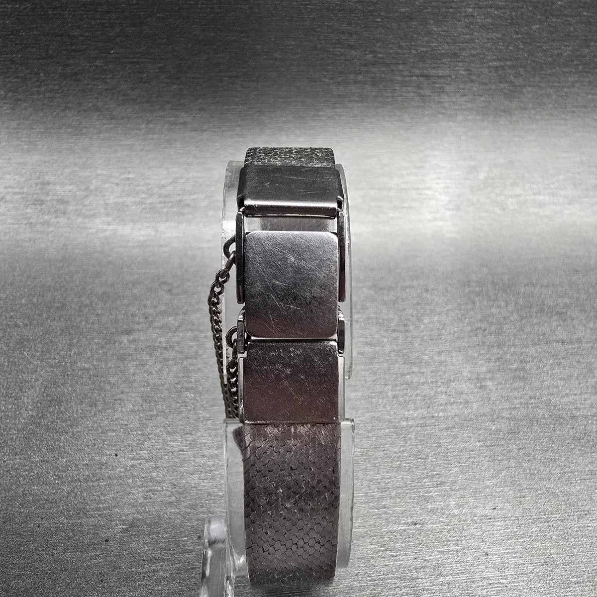 Seiko Watch Women 16mm Silver Dial Silver Tone Rectangle 16-3269 New Battery JP37
