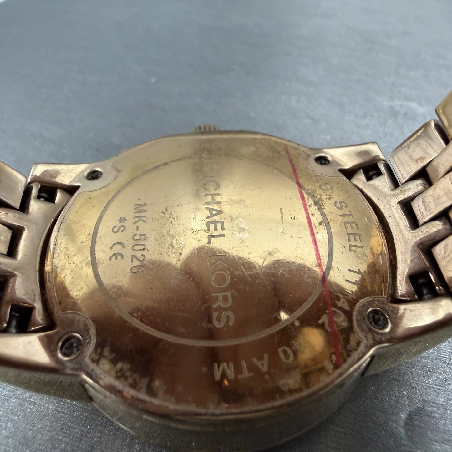 Michael Kors Ritz Chronograph Watch Women 37mm MOP Dial Rose Gold New Battery9