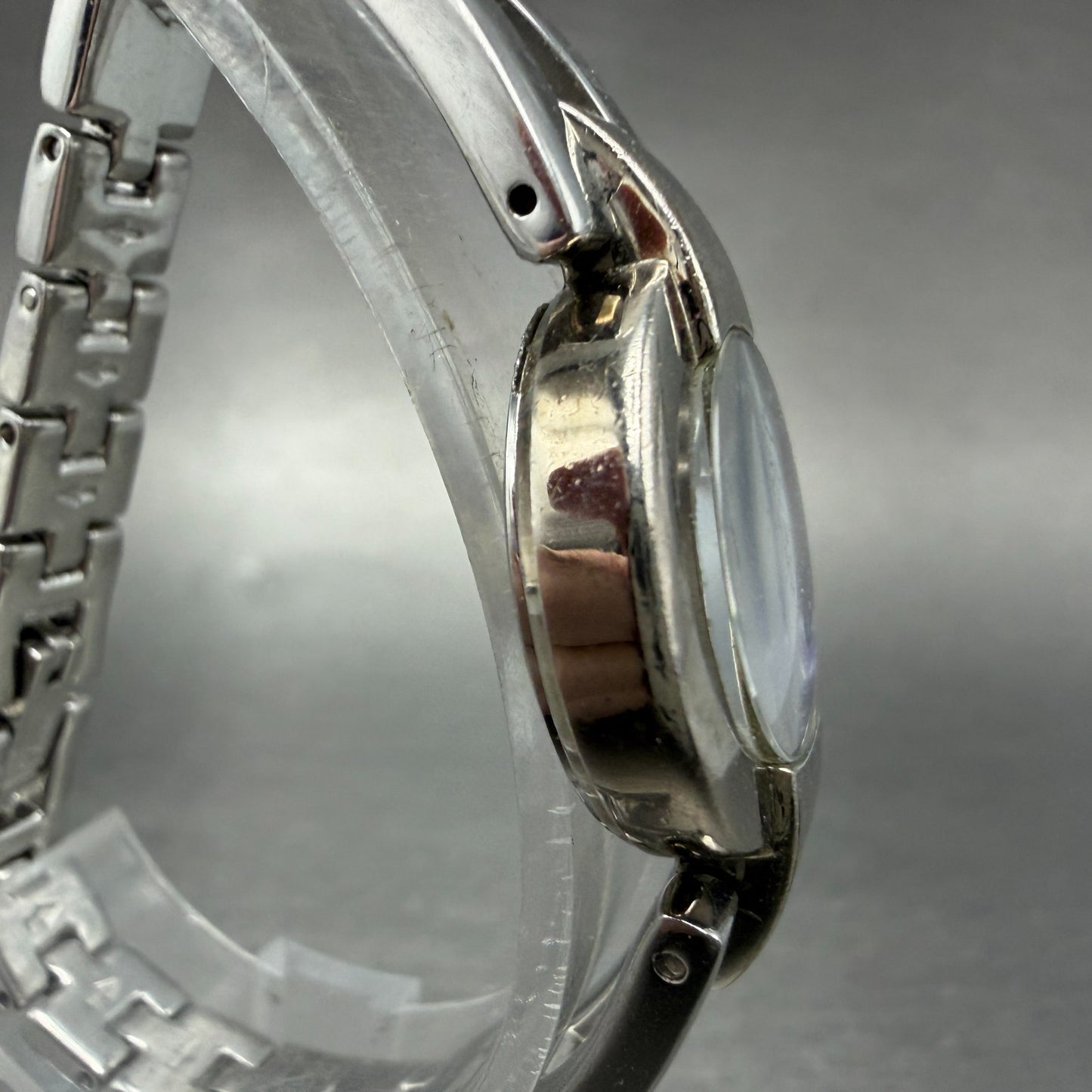ESQ Tank Watch Women 23mm Blue Dial Silver Tone Bangle E5223 New Battery3