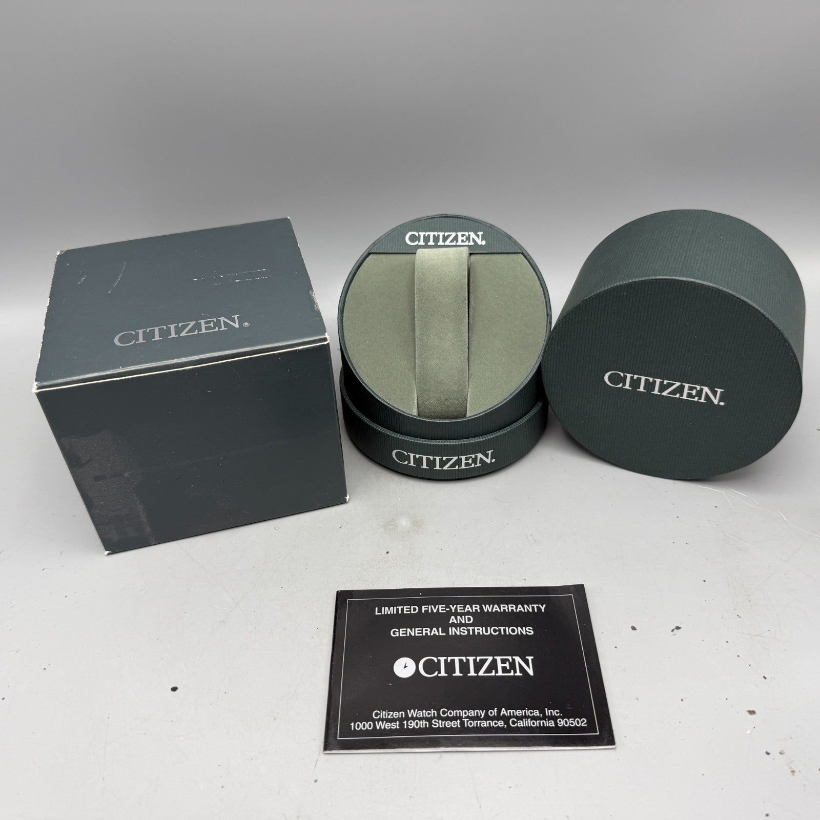 Citizen Presentation Watch Box Case Gray Cardboard Round 2000's 2010's0