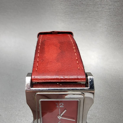 Christian Dior 47 Watch Women 30mm Red Dial Stainless Steel Swiss new Battery