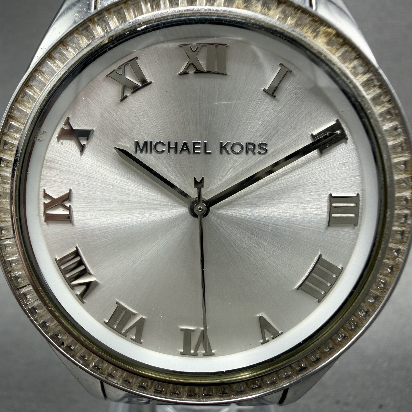 Michael Kors Blake Watch Women 42mm Silver Dial Silver Tone Round MK3243 NewBatt1