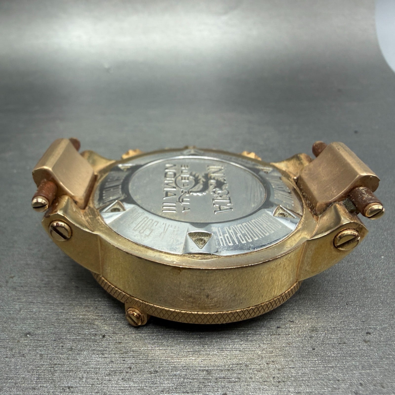 Invicta Sub Aqua Noma III Chrono Watch Men 50mm Brown Dial Rose Gold Date Newbat11