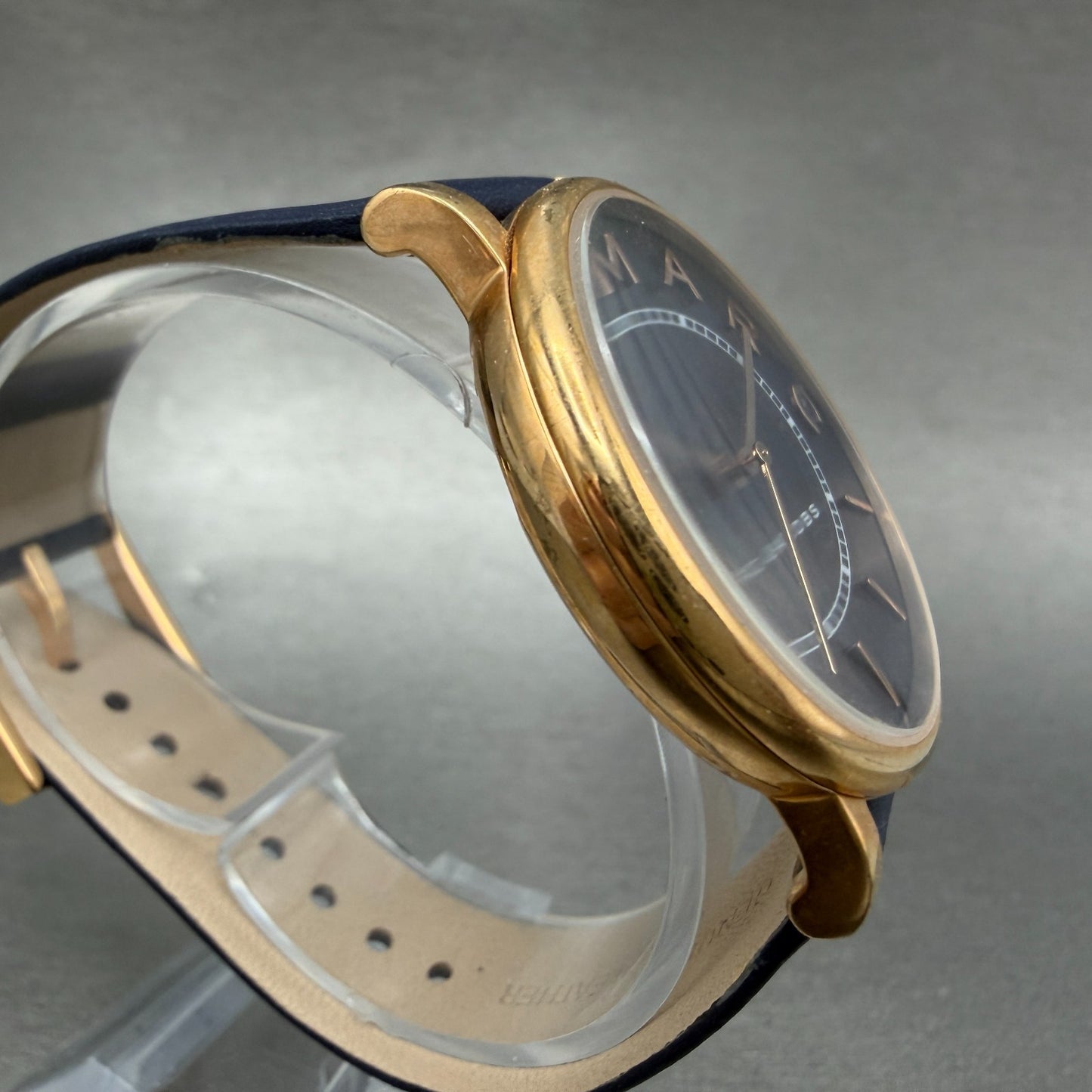 Marc Jacobs Roxy Watch Unisex 36mm Blue Dial Rose Gold Tone MJ1534 New Batt3