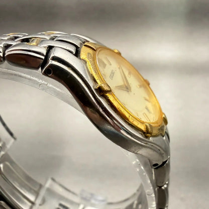Seiko Watch Women 26mm Champagne Dial Two Tone Date Round V789-0369 New Battery3