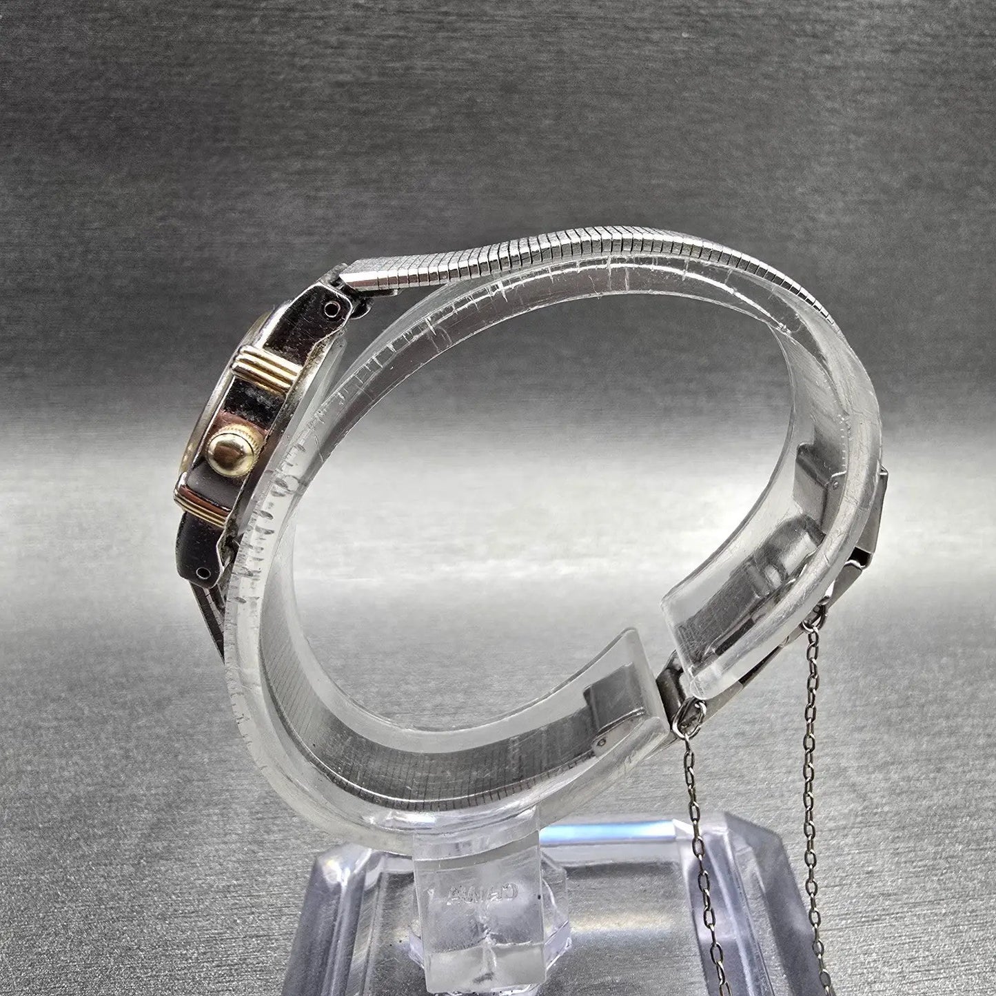 Seiko Watch Women 17mm Black Dial Two Tone Oval 5420-5159 New Battery Vintage6