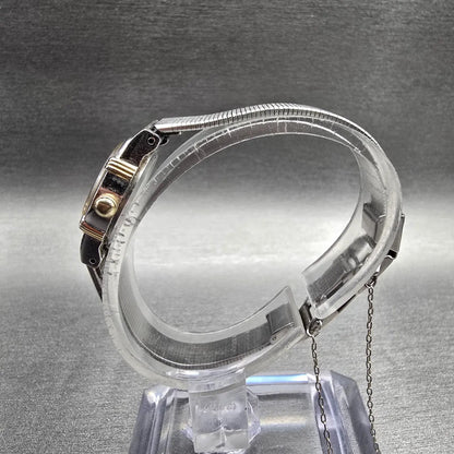 Seiko Watch Women 17mm Black Dial Two Tone Oval 5420-5159 New Battery Vintage6