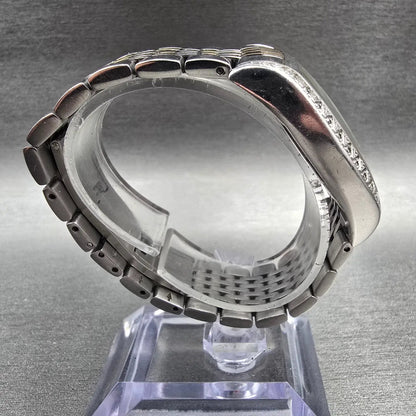 Bulova Watch Women 30mm MOP Dial Two Tone Diamonds Tonneau 98R004 New Battery8