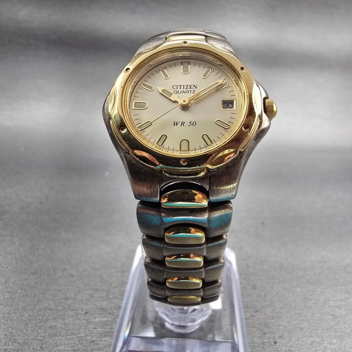 Citizen Watch Women 26mm Champagne Dial Two Tone Date 1012-S66318 New Battery5