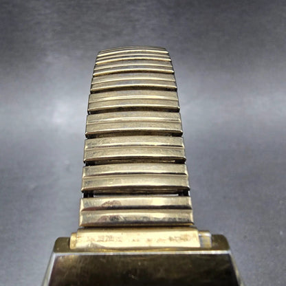 Seiko SQ Tank Watch Men 31mm Gold Dial Gold Tone Octagon 8123-5189 VTG PARTS5