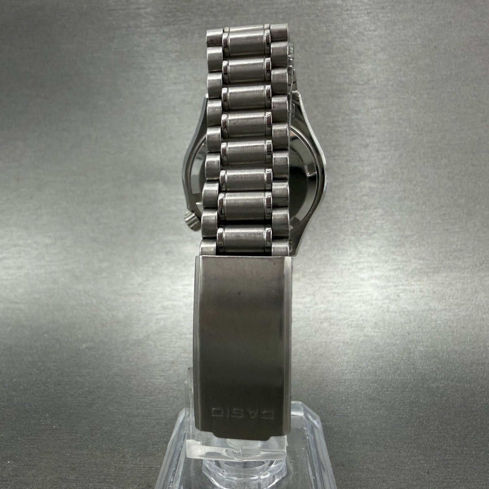 Casio Dive Watch Women 31mm White Dial Steel Blue Bezel LD715 Date PARTS8