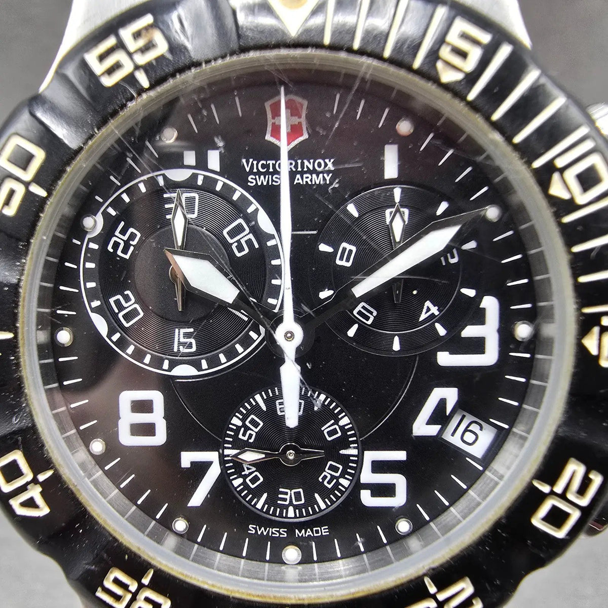 Victorinox Swiss Army Summit XLT Chrono Watch Men 41mm Black Dial steel Date1
