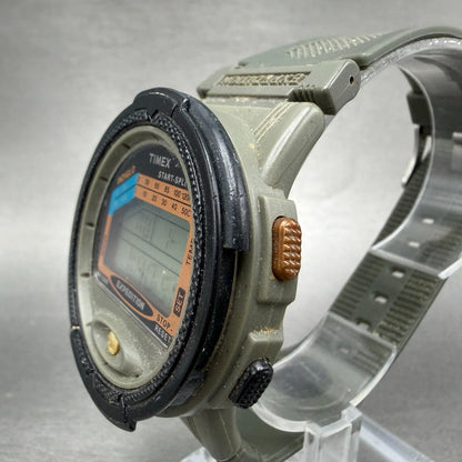 Timex Expedition Watch Men 44mm Digital Green Tone Alarm Chrono New Battery VTG2