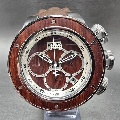 Invicta Reserve Subaqua Sea Dragon Watch Men 52mm Wood Dial Steel New Batt 229381