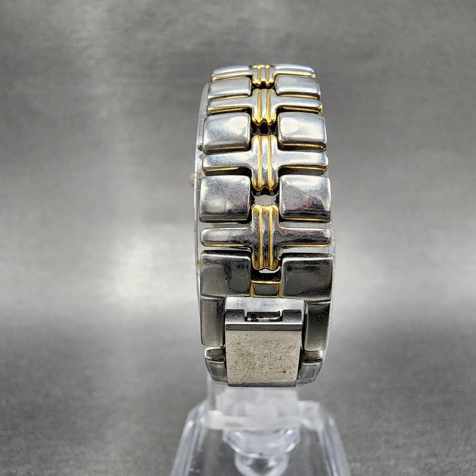 Bulova Watch Women Two Tone White Dial Date 25mm Round 98M36 New Battery7