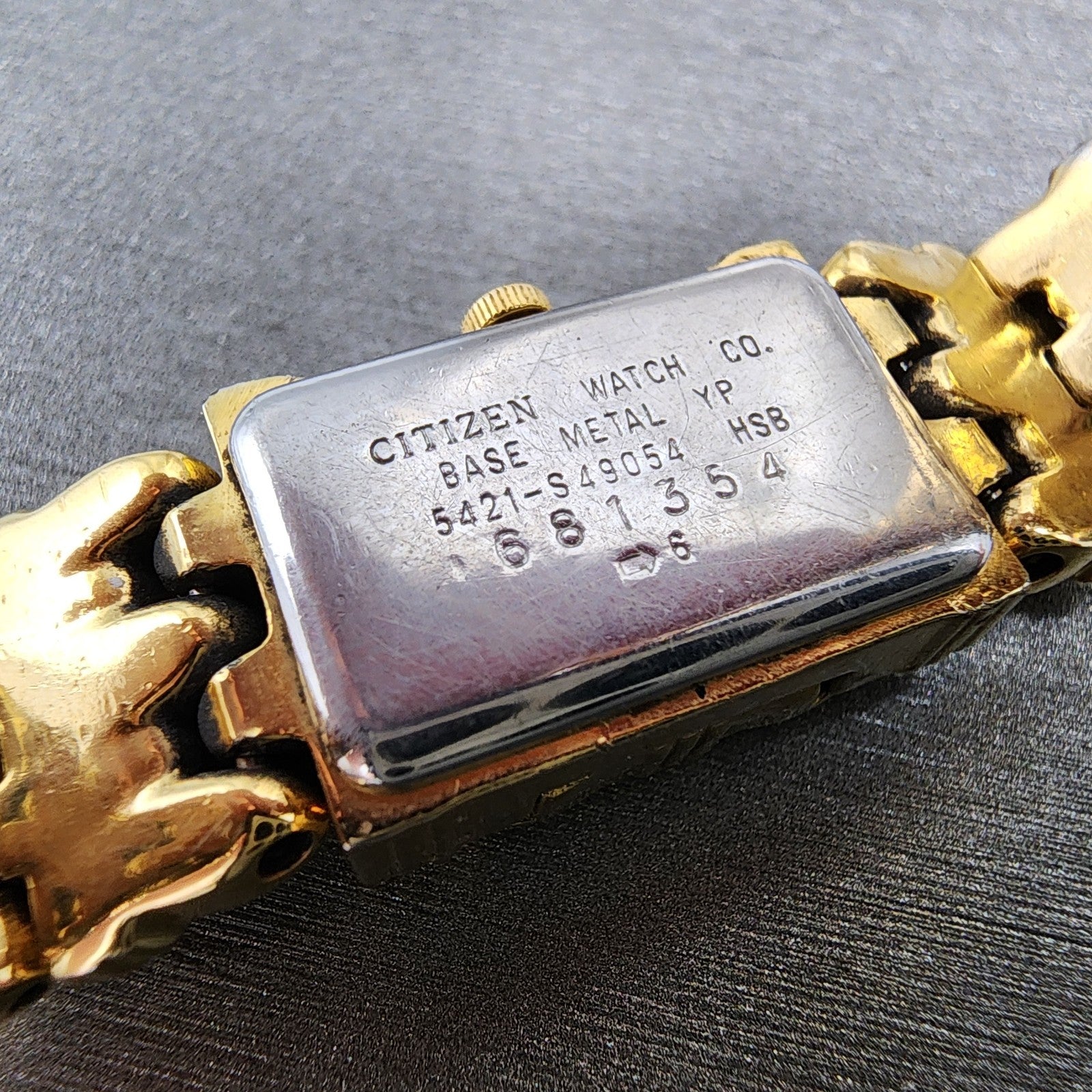 Citizen Elegance Tank Watch Women 14mm MOP Dial Gold Tone Flip Cover NewBattery10