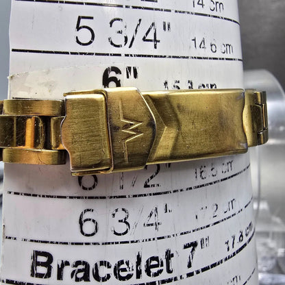 Wittnauer Watch Women 24mm Champagne Dial Gold Tone Date 11P04 New Battery10