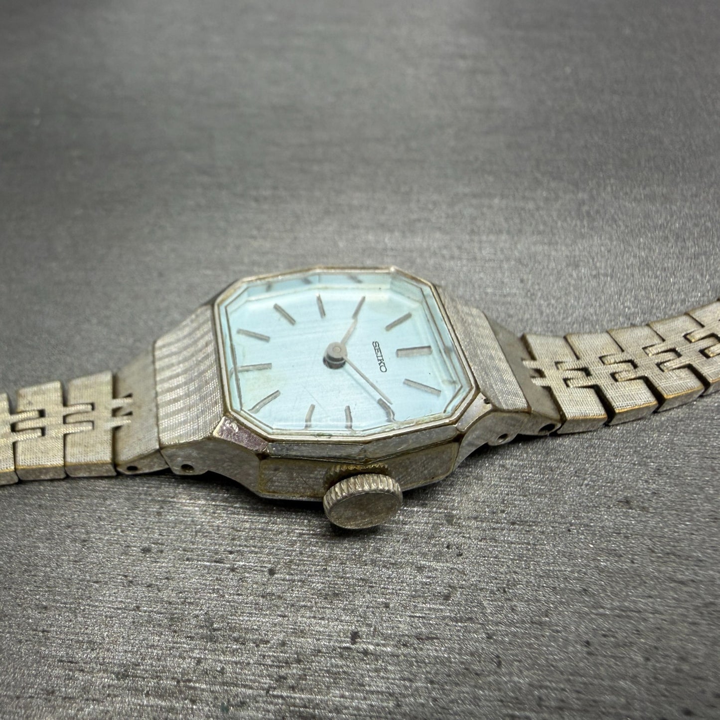 Seiko Watch Women 24mm Blue Dial Silver Tone READ!!! Manual 11-4899 Runs Vintage3