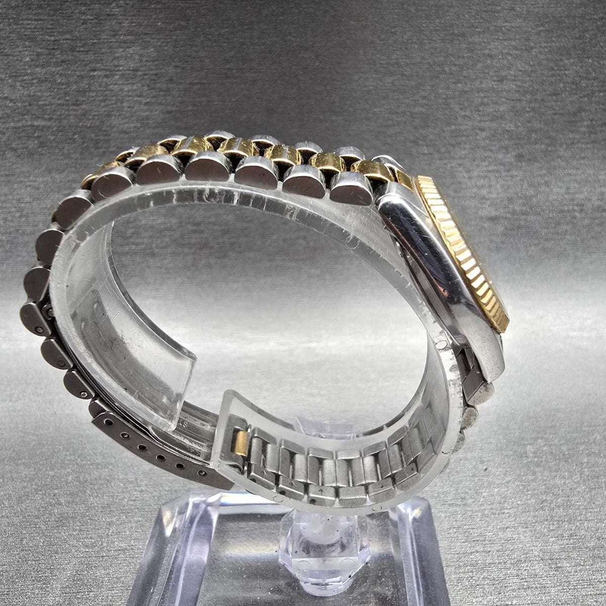 Seiko Watch Women 24mm Gold Dial Two Tone Daydate Round 7N83-0040 New Battery JP8