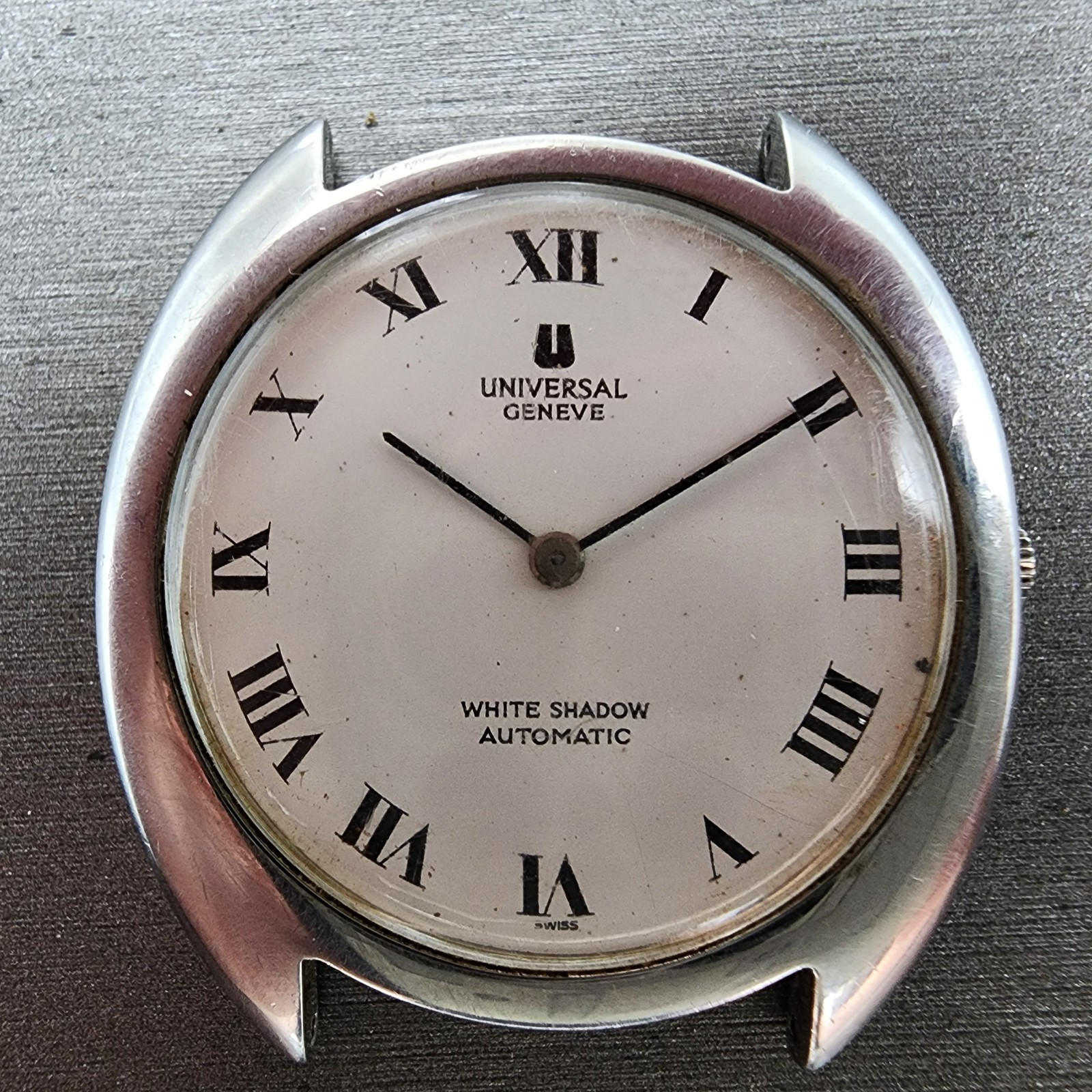 Universal Geneve White Shadow Automatic Watch men 35mm White Dial 866101PARTS2