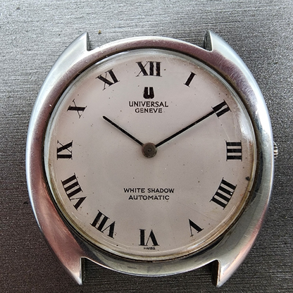 Universal Geneve White Shadow Automatic Watch men 35mm White Dial 866101PARTS2