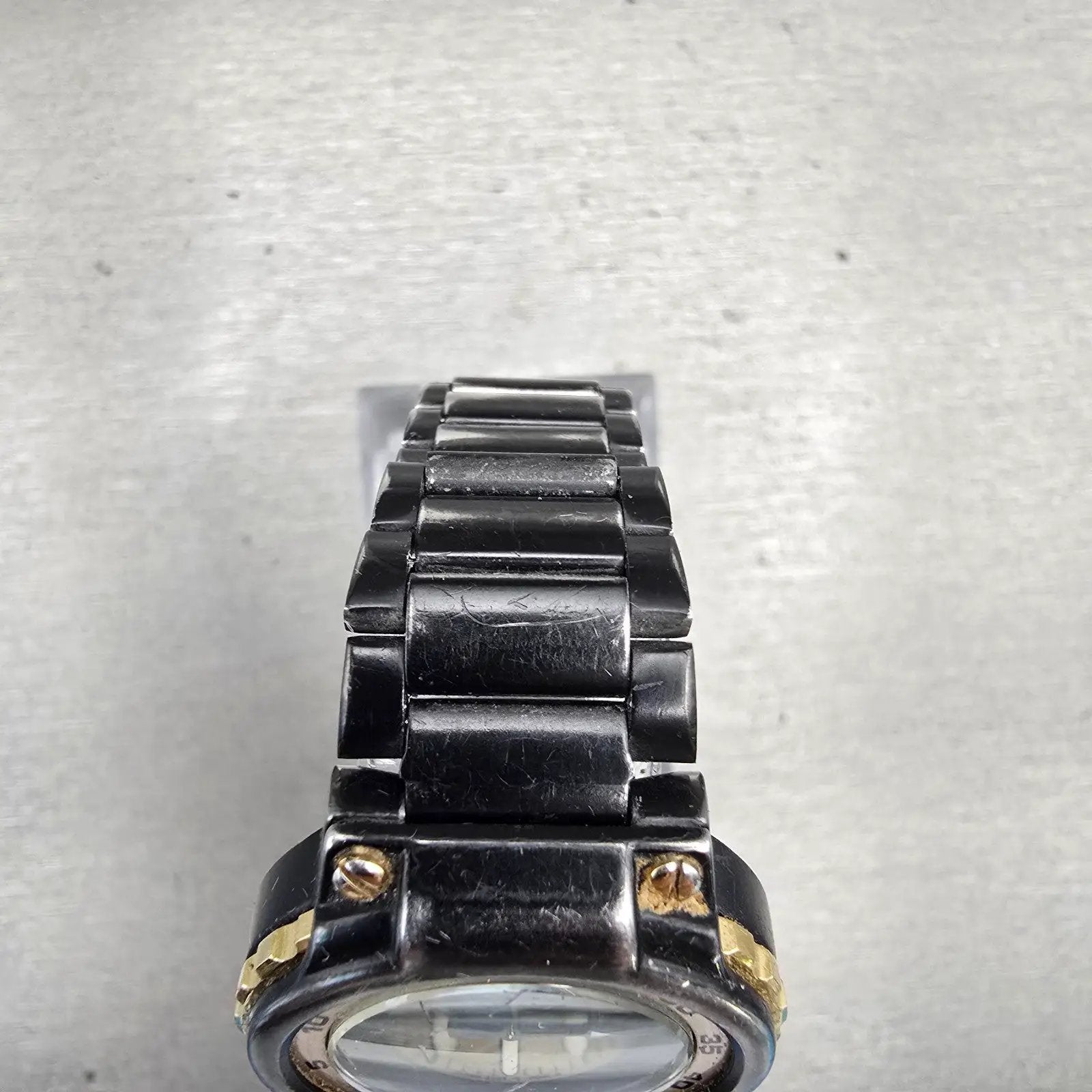 Seiko SQ Dive Watch Women 29mm Gold Dial Two Tone Daydate 3Y03-0059 New Battery4