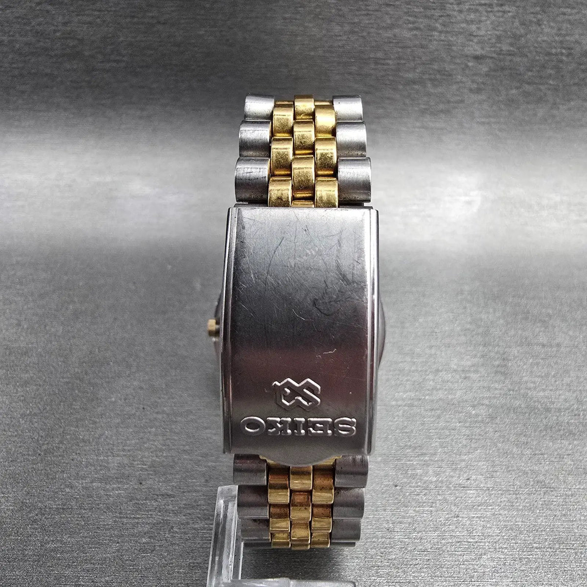 Seiko President Watch Men 37mm Blue Dial Two Tone Daydate 5Y23-8A69 New Battery67