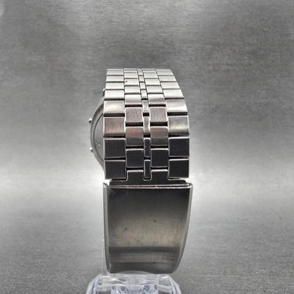 Casio Watch Men 34mm Silver & Blue Digital Watch Alarm Chronograph 95QR-31 PARTS10