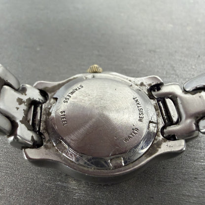 Wittnauer Dive Watch Women 24mm White Dial Two Tone Round SS25970703 New Battery9
