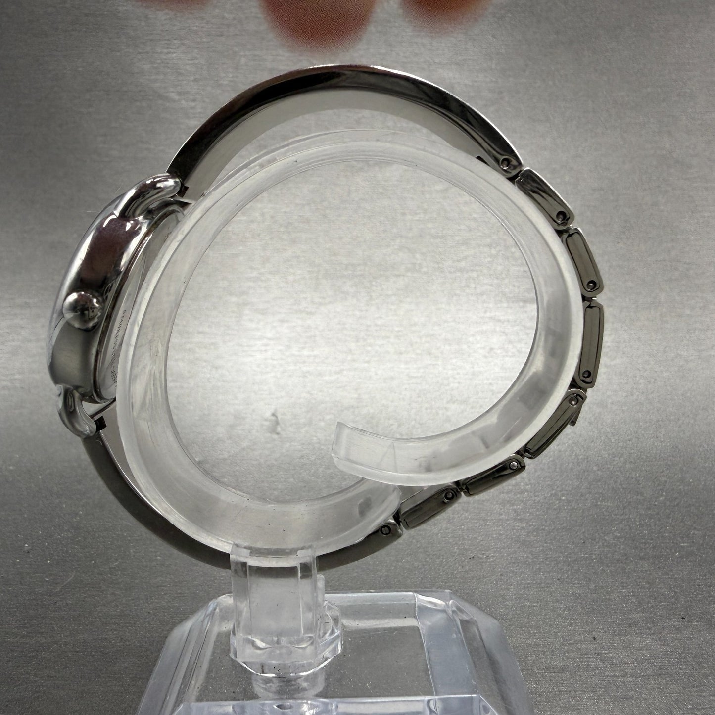 Coach Delancey Watch Women 28mm Silver Dial Steel Round  New Battery6
