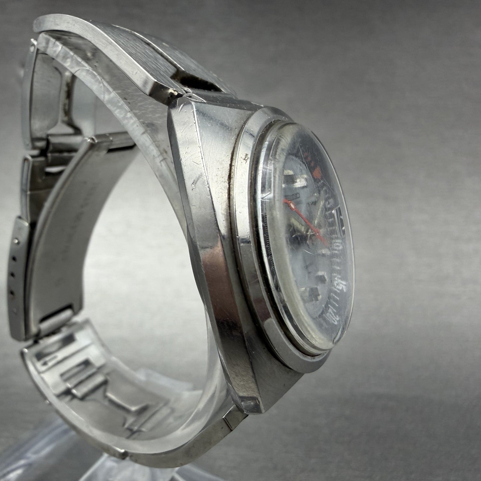 Seiko Matic Lady Watch Women 30mm Silver Dial Silver Tone Date Vinatge  PARTS4