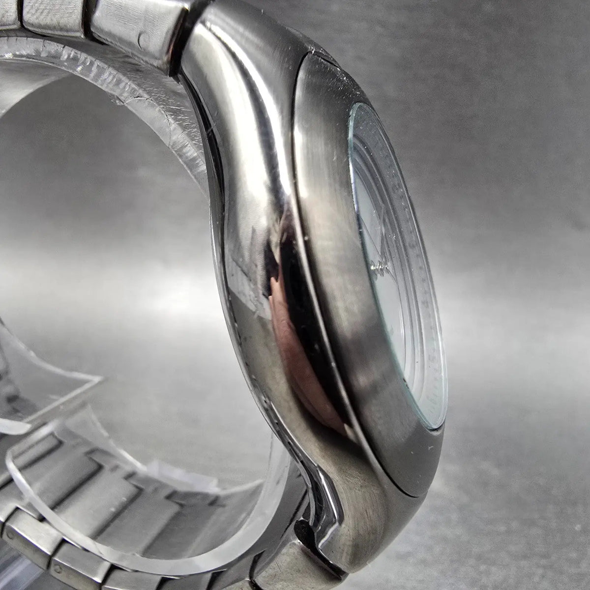 Timex I Control Watch Men 41mm Gray Dial Gray Tone Date Alarm Roudn PARTS4