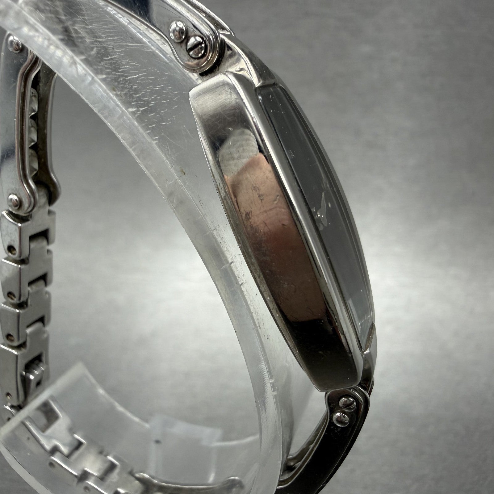 Bulova Tank Watch Women 14mm Black Dial Silver Tone Rectangle 96T15 New Battery3