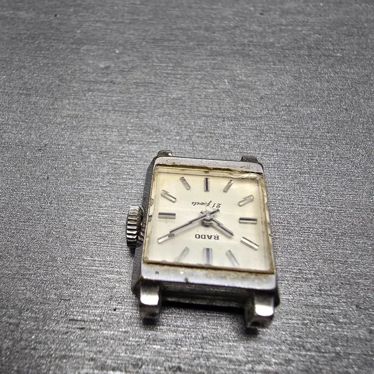 Rado Princess Watch Women 16mm White Dial Silver Tone Manual 21 Jewel PARTS VTG5