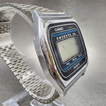 VTG Casio 155-B815 Watch Men 34mm Digital Silver Tone Octagon PARTS