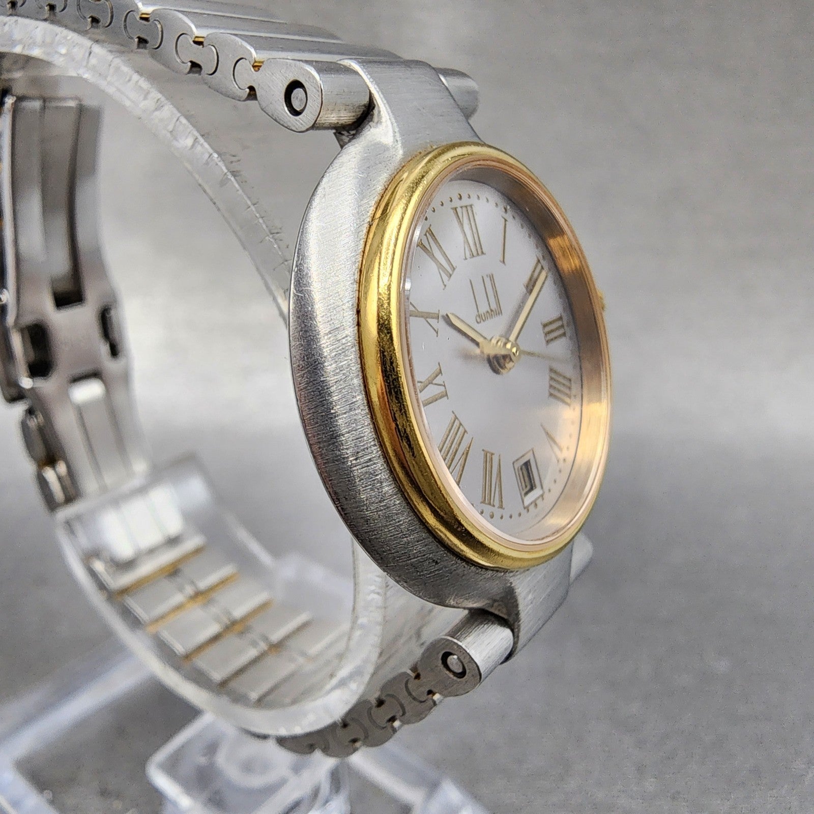 Dunhill Millennium Watch Women 26mm Silver Dial Two Tone Date 139174 READ NewBat3