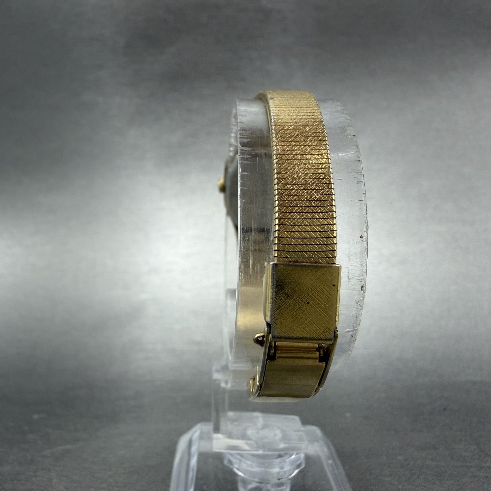 Seiko Watch Women 16mm Gold Dial Gold Tone Octagon 2C21-5409 New Battery7