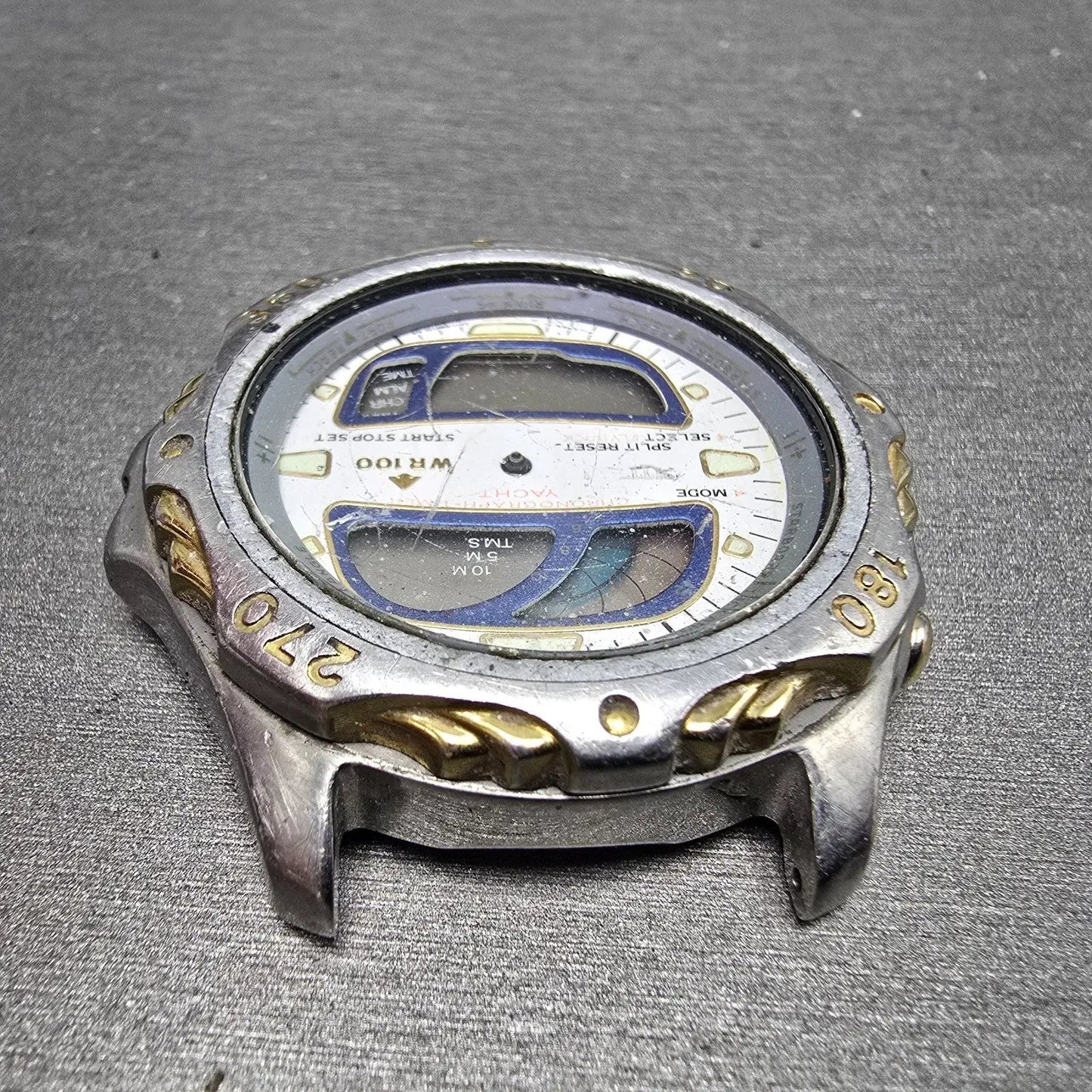 Citizen Yachtmaster C211 Watch Men 42mm Two Tone Alarm Chronograph Ana Digi PART5