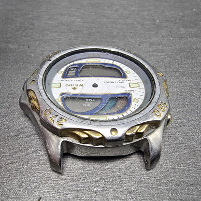 Citizen Yachtmaster C211 Watch Men 42mm Two Tone Alarm Chronograph Ana Digi PART5