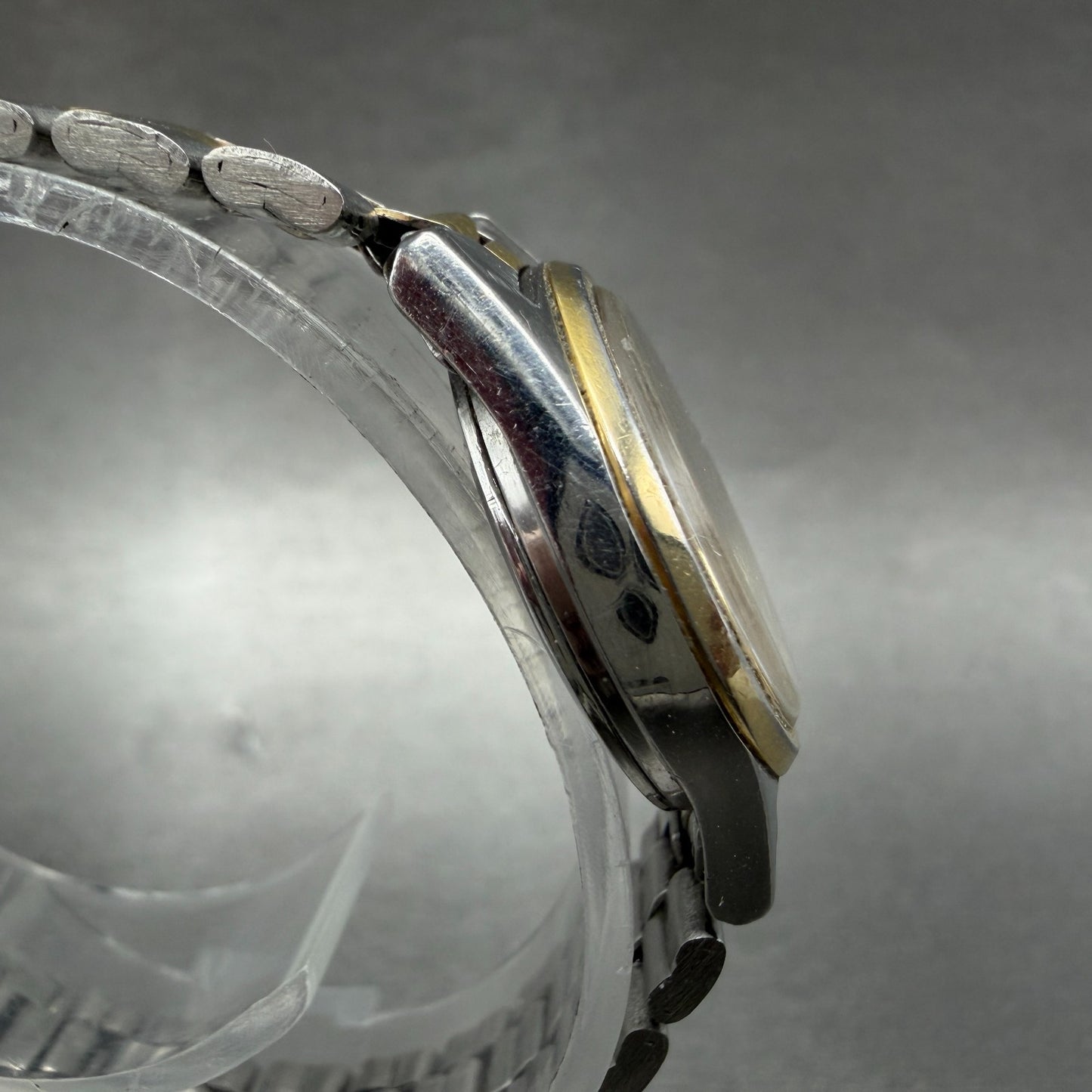 Seiko SQ Watch Women 23mm Silver Dial Two Tone Daydate 3Y03-0A10 New Battery VTG3