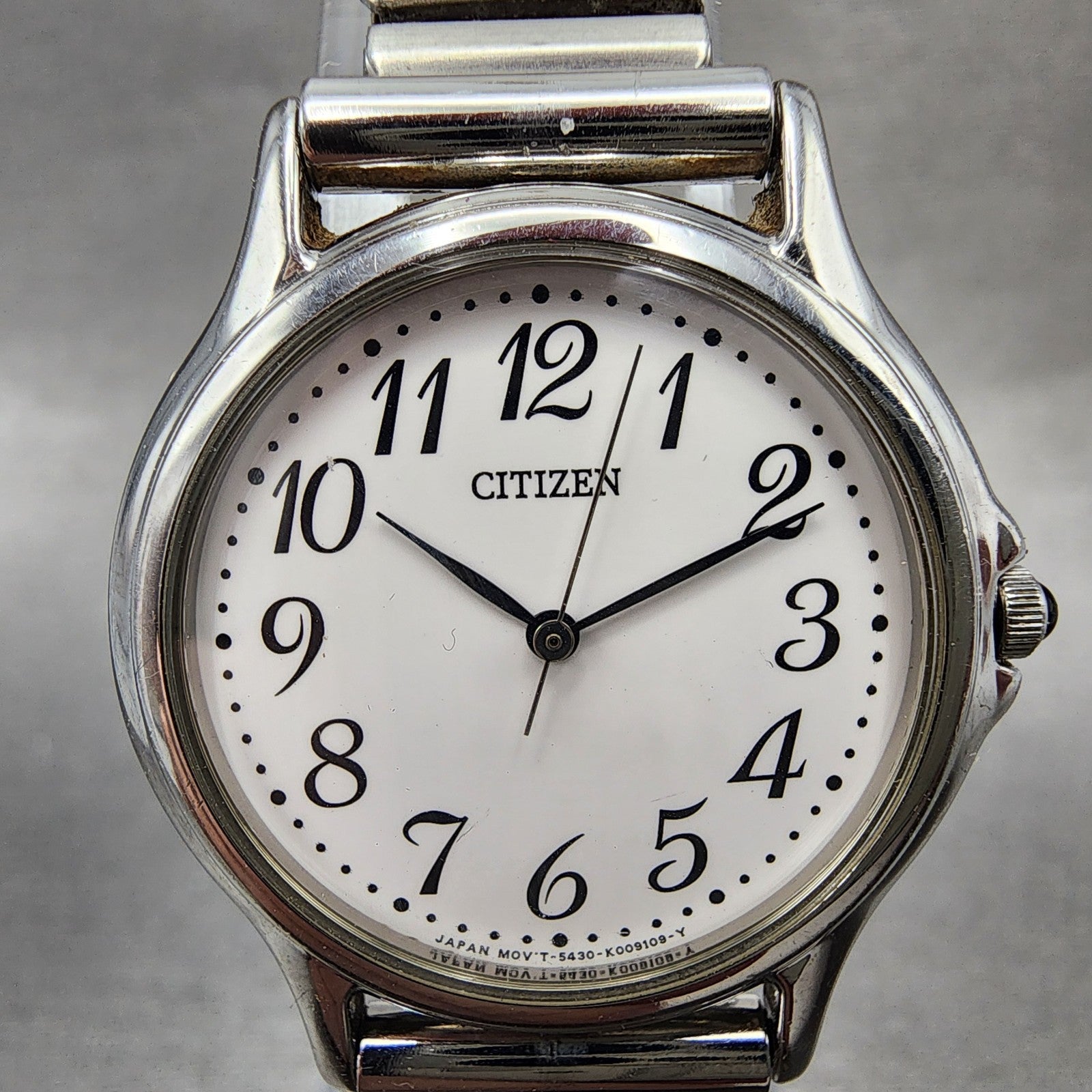 Citizen Watch Women 28mm White Dial Silver Tone Round 5430K006171 New Battery1