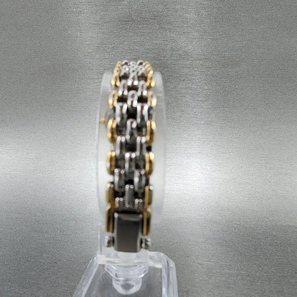 Seiko Exceline Watch Women 21mm Champagne Dial Two Tone 2j41-0040 New Battery